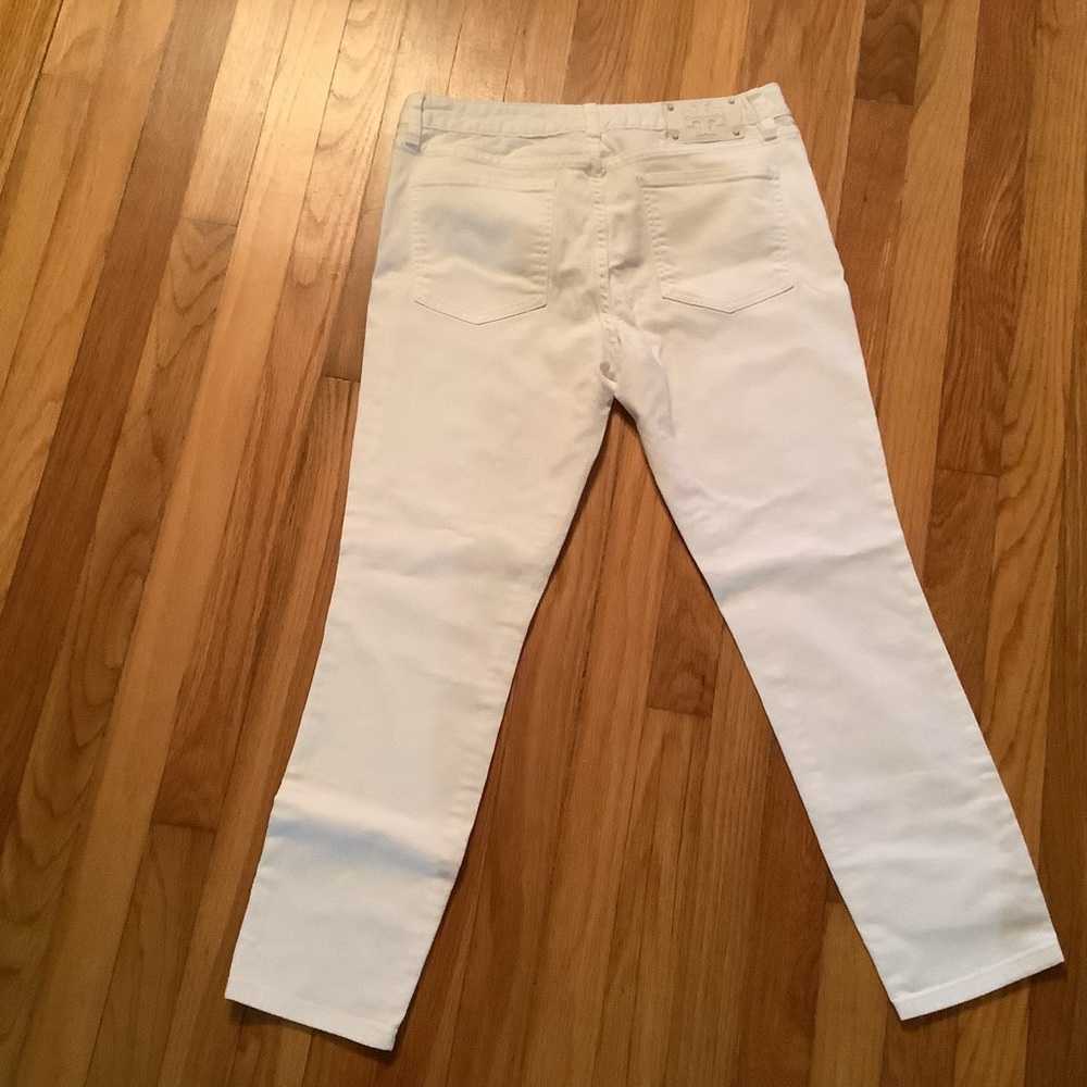 TORY BURCH White Cropped Skinny Jeans - Picture 5 of 12